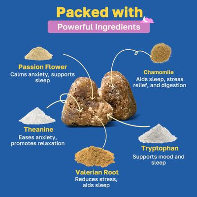 Show full view: Happy Paws Calming Soft Chews Supplement for Dogs, 100 count slide 4 of 10