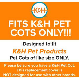 K&H Pet Products Original Pet Cot Replacement Dog Bed Cover, Chocolate, Large