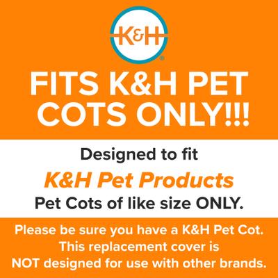 Show full view: K&H Pet Products Original Pet Cot Replacement Dog Bed Cover, Gray, X-Large slide 5 of 12