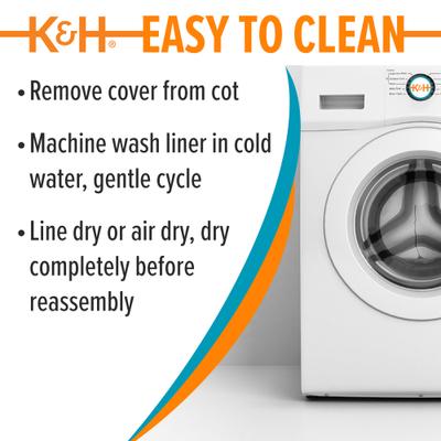 Show full view: K&H Pet Products Original Pet Cot Replacement Dog Bed Cover, Gray, X-Large slide 6 of 12