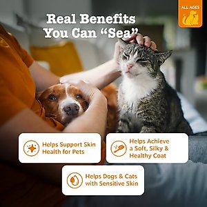 Zesty Paws Wild Alaskan Omega-3 Salmon Oil Liquid Skin & Coat Supplement for Dogs & Cats, 32-fl oz bottle