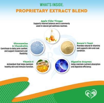 Show full view: Beloved Pets Oral Flea & Tick Support Multivitamin Supplement for Dogs & Cats, 60-ml bottle slide 4 of 8