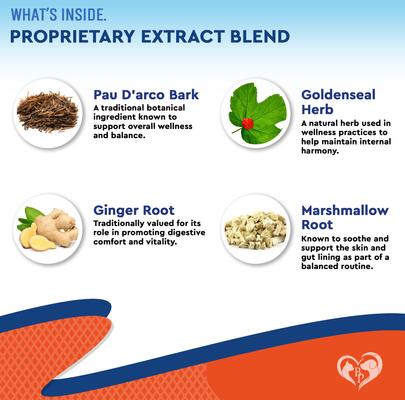 Show full view: Beloved Pets Natural Yeast Support for Skin & Coat, Healthy Inflammatory Balance in Dogs & Cats, 2-fl oz Bottle slide 5 of 10