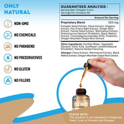 Show full view: Beloved Pets DEWO Anti-Parasitic Liquid Digestive Aid for Dogs & Cats, 2-fl oz bottle slide 6 of 9