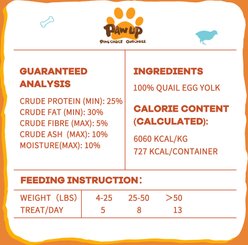 Pawup Freeze-Dried Quail Egg Yolk Dog & Cat Treats, 4-oz jar slide 2 of 9
