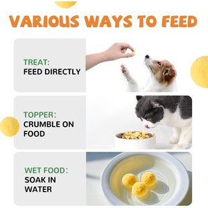 Pawup Freeze-Dried Quail Egg Yolk Dog & Cat Treats, 4-oz jar