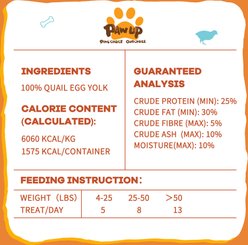 Pawup Freeze-Dried Quail Egg Yolk Dog & Cat Treats, 9.2-oz jar slide 2 of 9