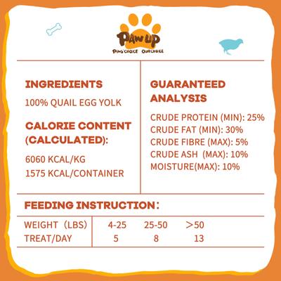 Show full view: Pawup Freeze-Dried Quail Egg Yolk Dog & Cat Treats, 9.2-oz jar slide 10 of 11