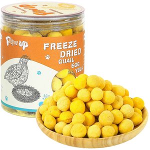 Pawup Freeze-Dried Quail Egg Yolk Dog & Cat Treats, 4-oz jar
