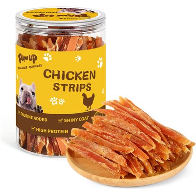 Pawup Pawup Chicken Jerky Strips Dog Treats, 12.5-oz jar