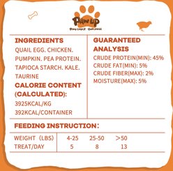 Pawup Freeze-Dried Quail Egg Yolk Pumpkin Flavor Dog & Cat Treats, 3.5-oz jar slide 2 of 9