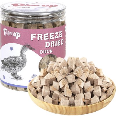 Pawup Pawup Freeze-Dried Duck Breast Dog & Cat Treats, 4.6-oz jar