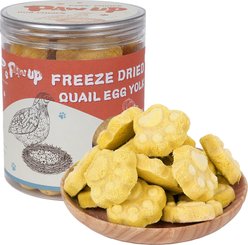 Pawup Freeze-Dried Quail Egg Yolk Pumpkin Flavor Dog & Cat Treats, 3.5-oz jar