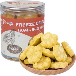 Pawup Freeze-Dried Quail Egg Yolk Pumpkin Flavor Dog & Cat Treats, 3.5-oz jar
