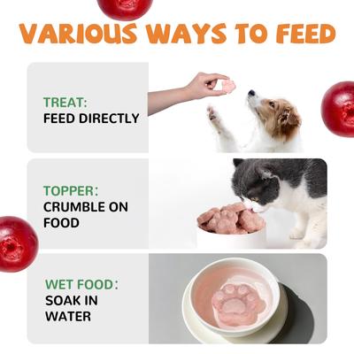 Show full view: Pawup Freeze-Dried Quail Egg Yolk Cranberry Flavor Dog & Cat Treats, 3.5-oz jar slide 7 of 11