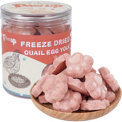 Pawup Pawup Freeze-Dried Quail Egg Yolk Cranberry Flavor Dog & Cat Treats, 3.5-oz jar