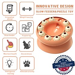 KADTC Weight Loss Bowl Puzzle Cat Toy, Pink slide 2 of 6