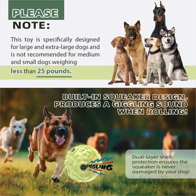 Show full view: KADTC Wobble Wag Giggle Ball Dog Toy, Green slide 5 of 8