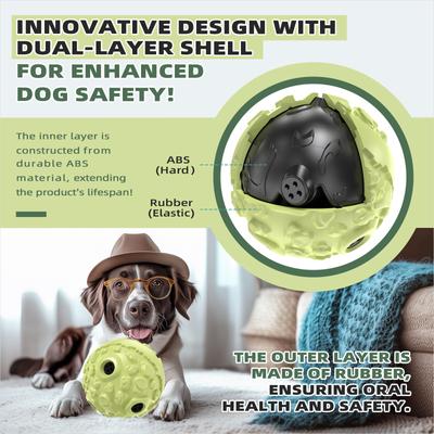 Show full view: KADTC Wobble Wag Giggle Ball Dog Toy, Green slide 4 of 8