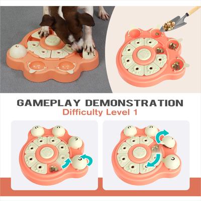 Show full view: KADTC Paw Beginner Puzzle Dog Toy, Pink slide 4 of 7