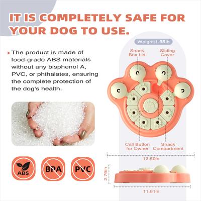 Show full view: KADTC Paw Beginner Puzzle Dog Toy, Pink slide 3 of 7