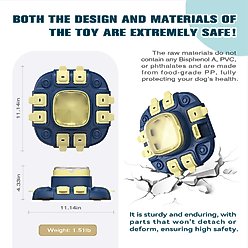 KADTC Bistro 2 In 1 Puzzle Dog Toy, Blue slide 2 of 6