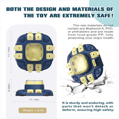 Show full view: KADTC Bistro 2 In 1 Puzzle Dog Toy, Blue slide 3 of 8