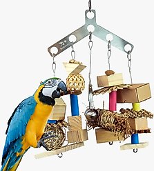 Beaktivity Boomerang Bird Toy Base, Natural Medium Wood, Large slide 2 of 3