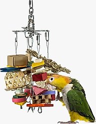 Beaktivity Xcalibird Bird Toy Base, Multicolored Medium Wood, Small slide 2 of 4