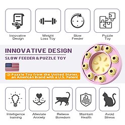 KADTC Wheel Puzzle Cat Toy, Purple slide 2 of 6