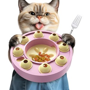 KADTC Wheel Puzzle Cat Toy, Purple