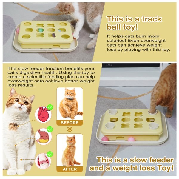 KADTC Weight Loss Bowl Puzzle Cat Toy
