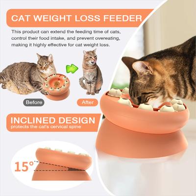 Show full view: KADTC Weight Loss Bowl Puzzle Cat Toy, Pink slide 4 of 8