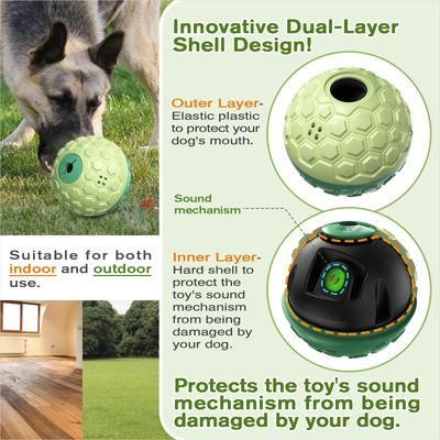 Show full view: KADTC Wobble Giggle Treat Ball Dog Toy, Green slide 4 of 8