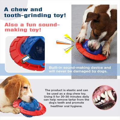 Show full view: KADTC Frisbee Squeaky Dog Toy, Blue slide 5 of 7
