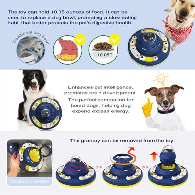 Show full view: KADTC Space Fortress 2 In 1 Puzzle Dog Toy, Blue slide 6 of 7