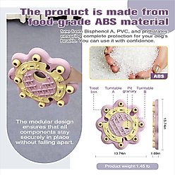 KADTC Turnsole 3 In 1 Puzzle Dog Toy, Pink slide 2 of 6