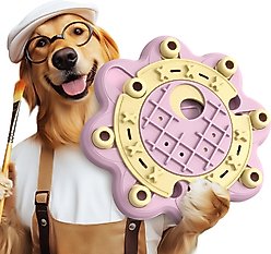 KADTC Turnsole 3 In 1 Puzzle Dog Toy, Pink