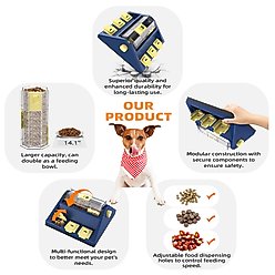 KADTC Beer Barrel 2 In 1 Puzzle Dog Toy, Blue slide 2 of 6