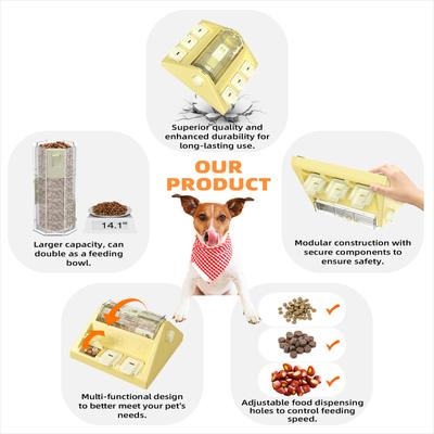 Show full view: KADTC Beer Barrel 2 In 1 Puzzle Dog Toy, Yellow slide 6 of 8