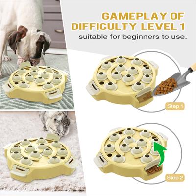 Show full view: KADTC Maze 2 In 1 Puzzle Dog Toy, Yellow slide 4 of 7