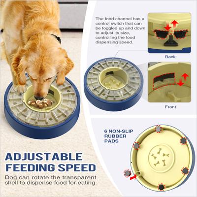 Show full view: KADTC Puzzle Bowl Puzzle Dog Toy, Blue slide 4 of 7
