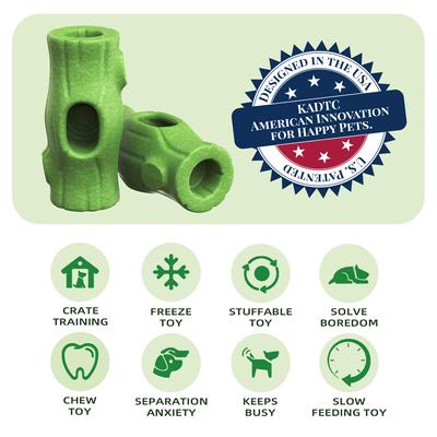 Show full view: KADTC Durable Stump Freeze Dog Toy, Green, Large slide 2 of 8