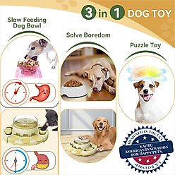 KADTC Diner 2 In 1 Puzzle Dog Toy, Yellow slide 2 of 6