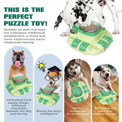Show full view: KADTC Bistro 2 In 1 Puzzle Dog Toy, Green slide 5 of 9
