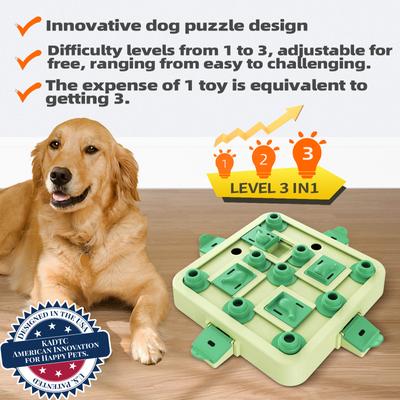 Show full view: KADTC Chess 3 In 1 Puzzle Dog Toy, Green slide 3 of 10