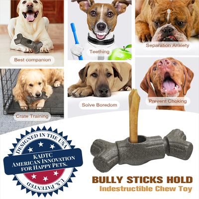 Show full view: KADTC Durable Bully Stick Holder Dog Toy, Brown, Large slide 2 of 9