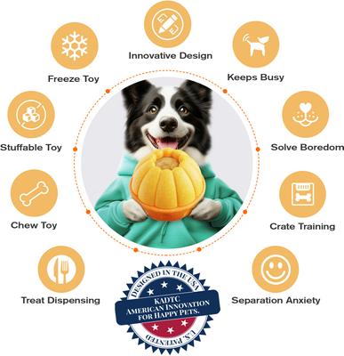 Show full view: KADTC Multi-Functional Enrichment Dog Toy, Orange, Large slide 2 of 7