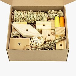Beaktivity Bird Toy Base Refill Kit, Natural Medium Wood, X-Large
