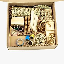 Beaktivity Bird Toy Base Refill Kit, Natural Medium Wood, Large